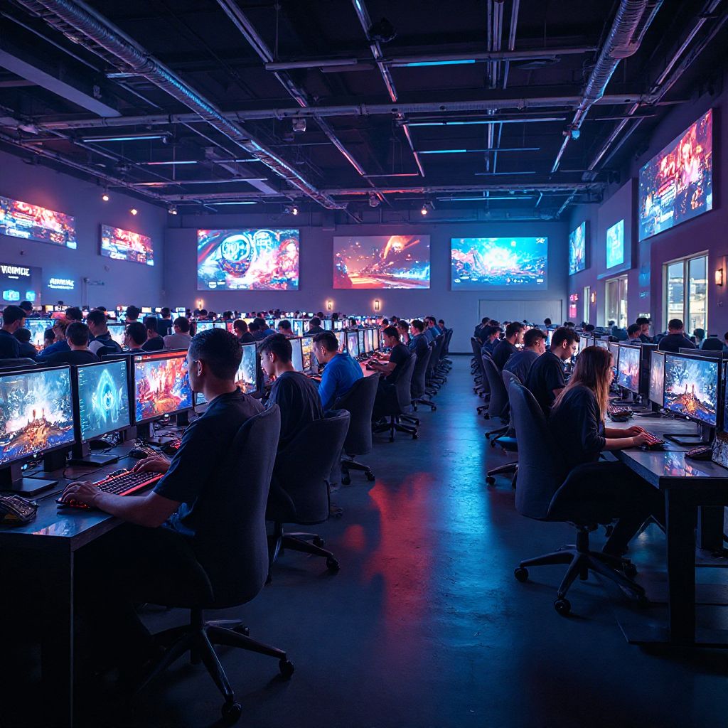 Main gaming hall with players